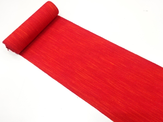 JAPANESE KIMONO / ANTIQUE BOLT FOR NAGOYA OBI / SILK / TSUMUGI / WEAVE PATTERN